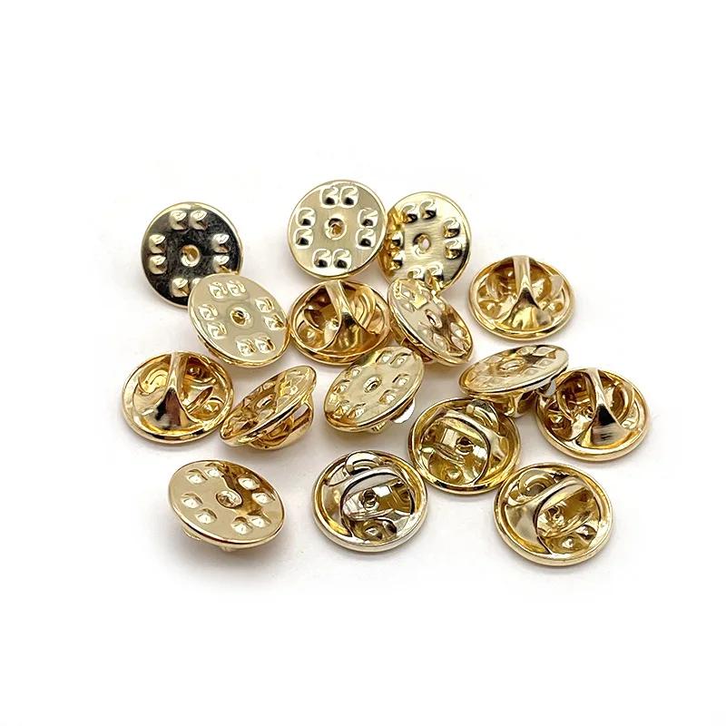 100-500Pcs Metal Locking Pin Back Brooch Badge Holder Lapel Base For DIY Jewellery Material Hand Making Supply Craft Accessories