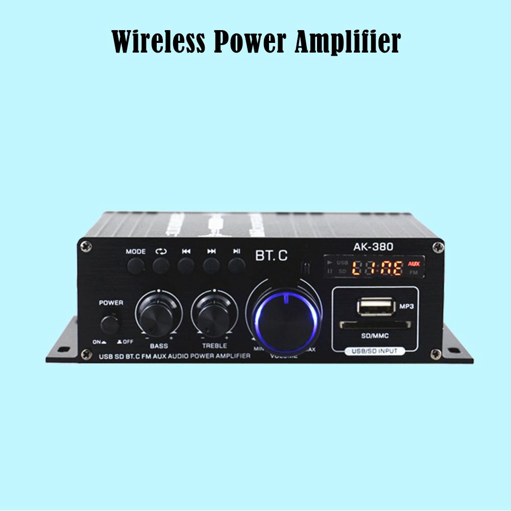 Bluetooth 2-channel Hifi Stereo Power Amplifier For Home Car Karaoke Party Audio System