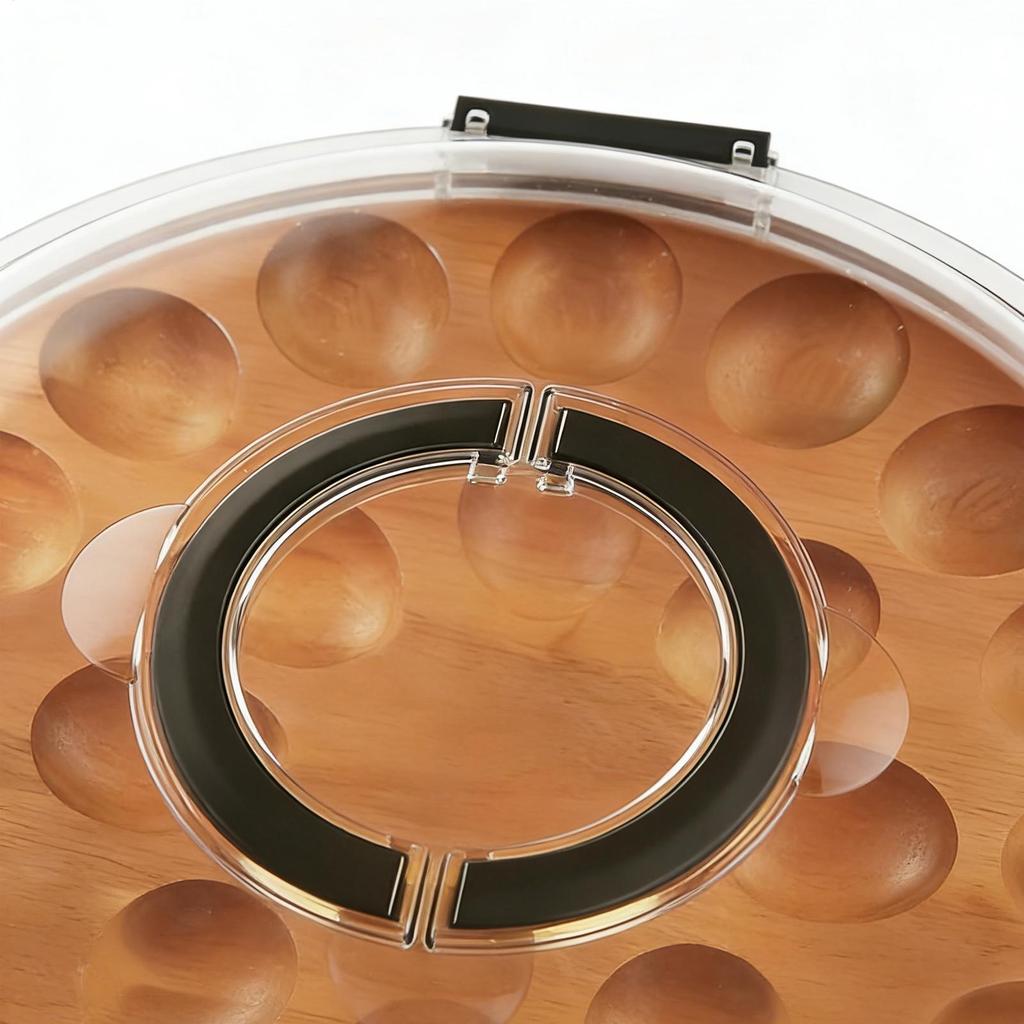Tabletts für gefüllte Eier 24-Fächer-Behälter mit Deckel Behälter für gefüllte Eier für Party, Zuhause, Küche, Buffet, Vorspeisen-Theke