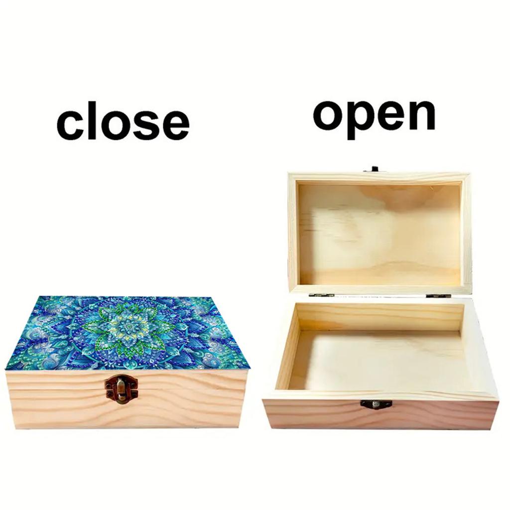 DIY Diamond Art Wooden Storage Box Dustproof Organizer Case Diamond Painting Storage Box Gift for Birthdays and Holidays
