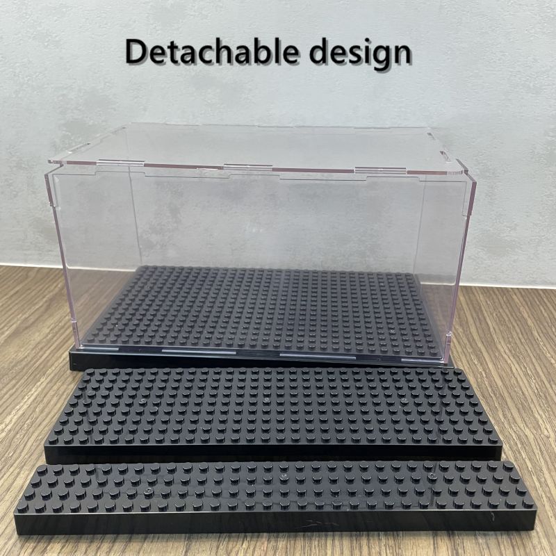 Non-Toxic Acrylic Transparent Display Box Building Blocks Model Assemble Dust Cover Figures Toys Protection Showcase Compatible With Brand
