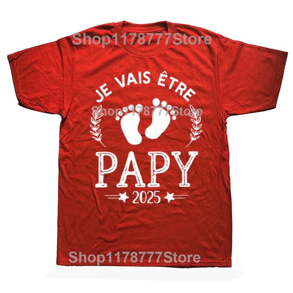 I Will Be A Grandpa In 2025 T Shirt Retro French Humor Future Grandfather Gift Mens Clothing Soft 100 Cotton EU Size Tshirts