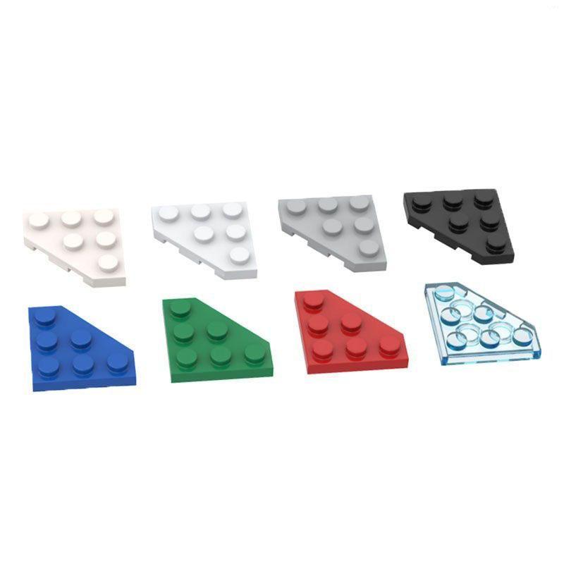 10pcs 2450 Compatible MOC Brick Building Block Set - Plate 3x3 Cut Corner Board DIY Assembly Educational Toy for Kids Gift