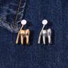 Zinc Alloy Tooth Shape Brooch Enamel Geometric Dentist Nurse Enamel Pins Backpack Badge Korean Style Clothing Accessories