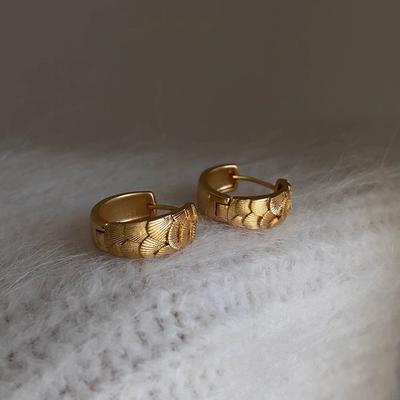 Textured Smooth Round Earrings Niche Versatile High-end Ear Buckles Fashion Light Luxury Temperament Earrings Women