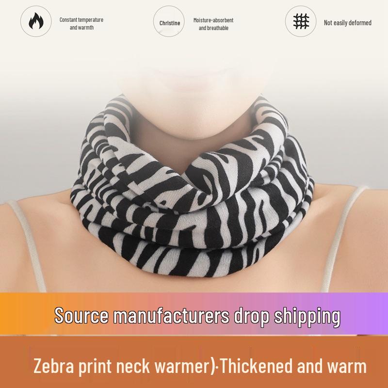Korean Style Double-Layer Neck Warmer: Unisex Autumn/Winter Scarf & Elastic Headband