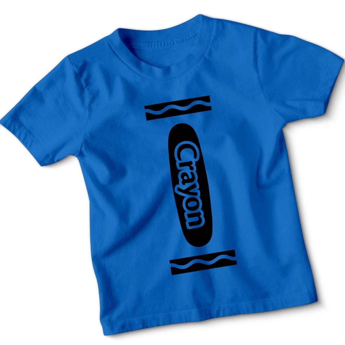 

Kids Crayon Tshirt Costume Book Day Fancy Dress School Colours Outfit 160