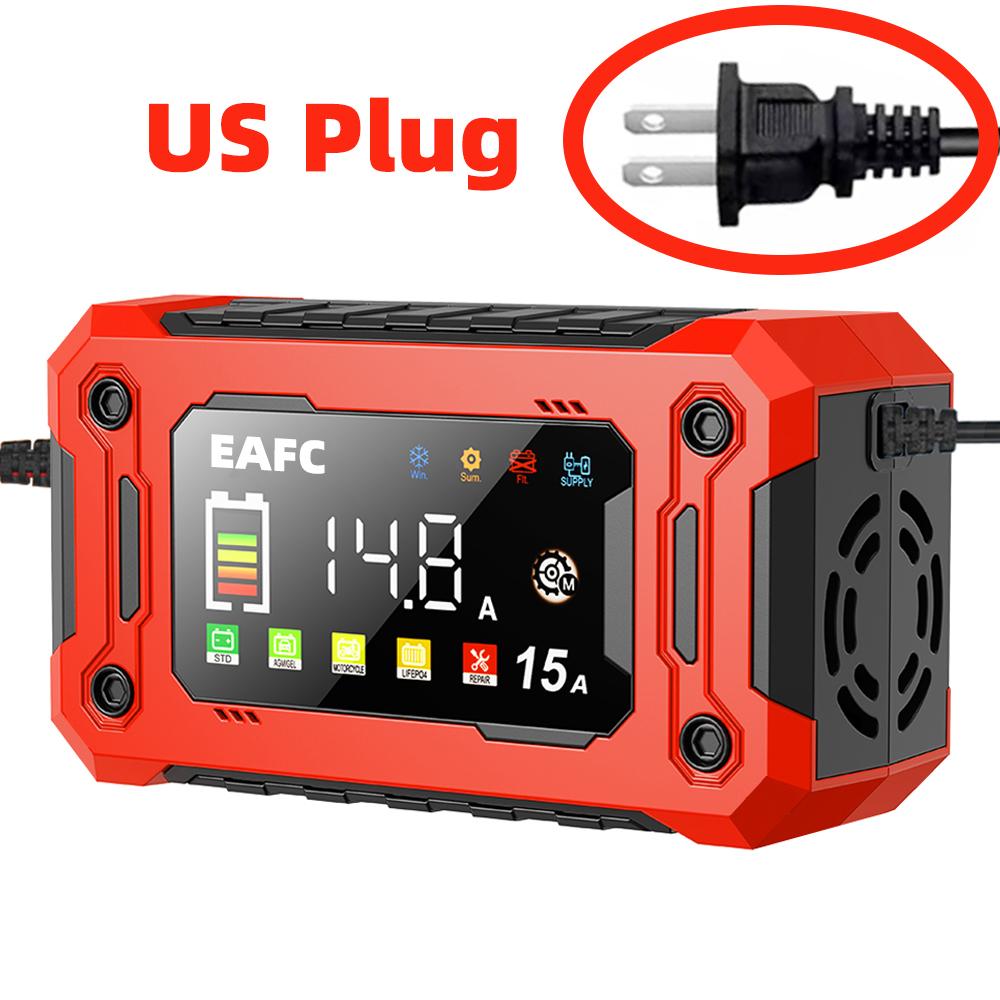 15A Car Battery Charger 8A 12V Fully Automatic Battery Trickle Charger Maintainer for SUV Motorcycle Marine Lead Acid Batteries