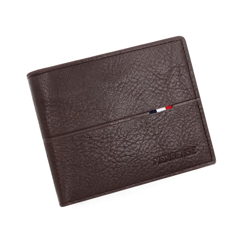 Short Men Wallets Slim Credit Card Holder RFID Blocking Waterproof Leather Purse Classic Coin Pocket Black Male Wallet