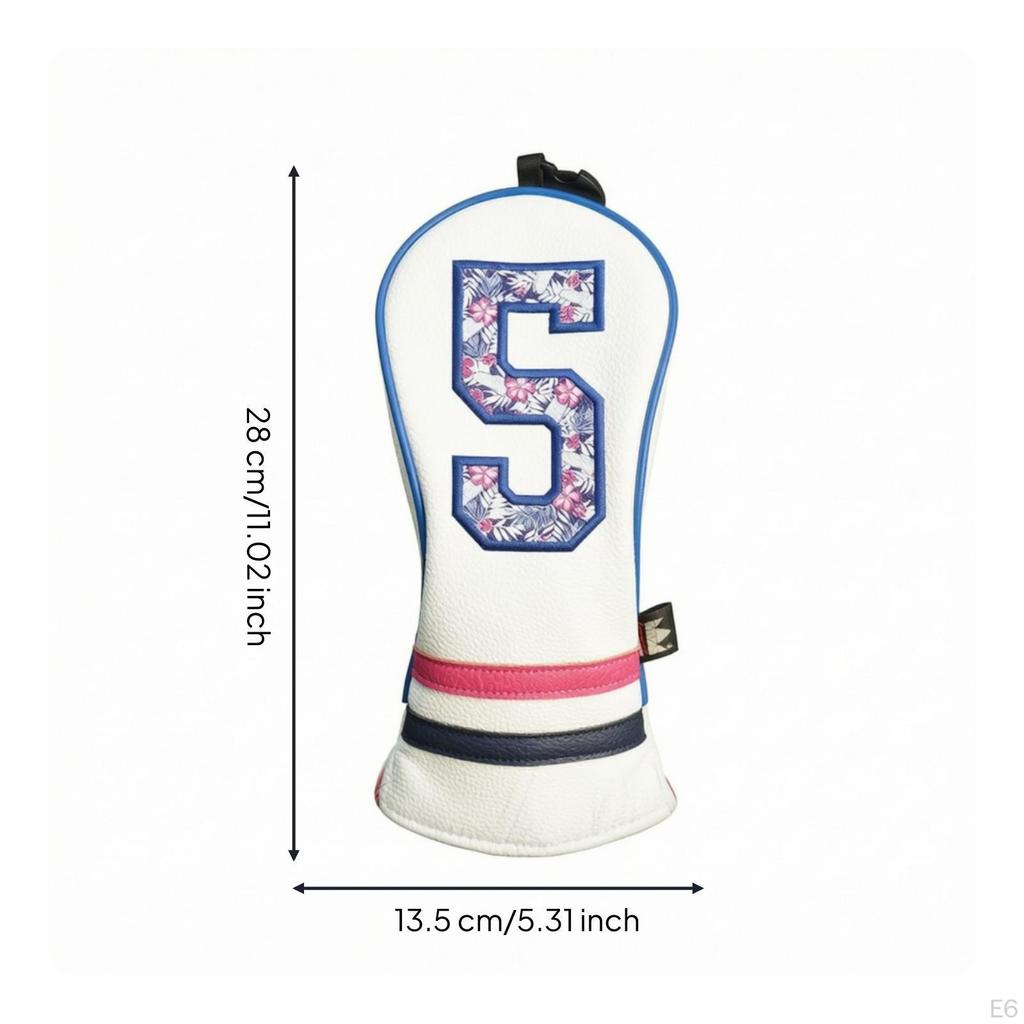 Golf Club Headcover Embroidered Driver Cover with Numbers Textured for