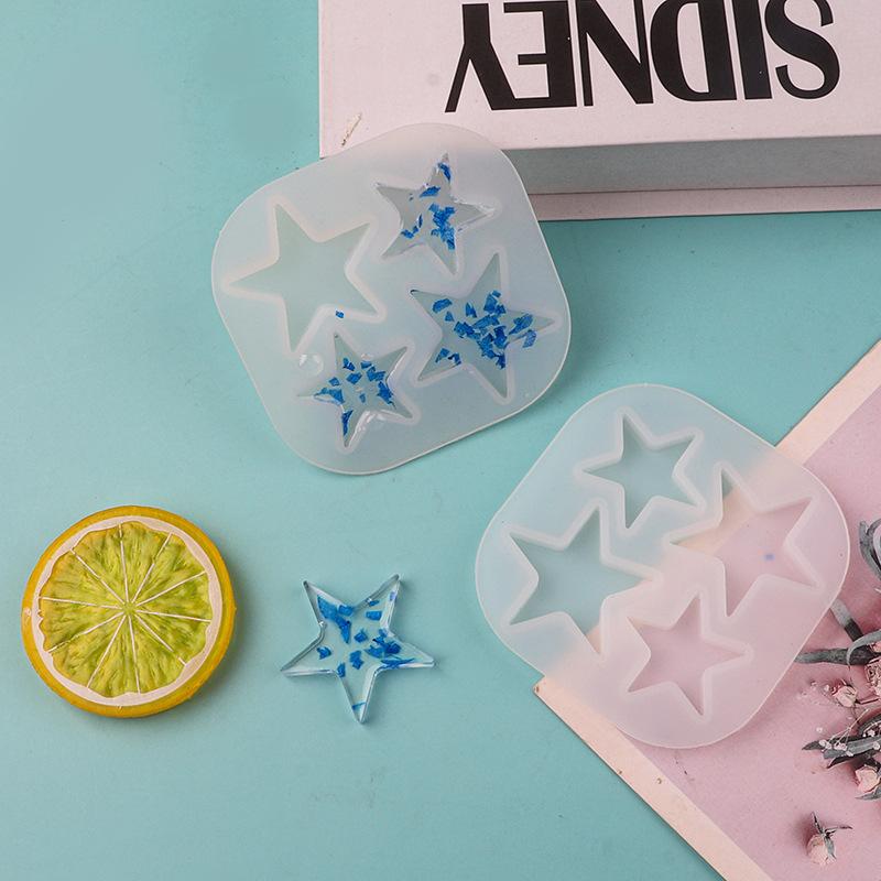 Sun Stars Moon DIY Keychain Pendant Silicone Mold Set Crystal Epoxy Resin Mold Pendants Jewelry Making Crystal Drop Glue Mold Resin Planet Pendant