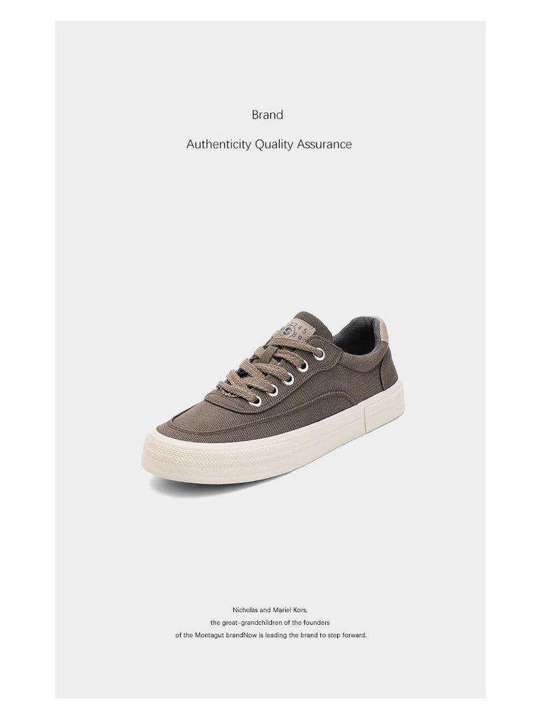 Herbsttrend Herren Canvas Schuhe: Neu, Bequem, Atmungsaktiv, Koreanischer Stil, Schnür-Freizeit-Skate-Sneakers