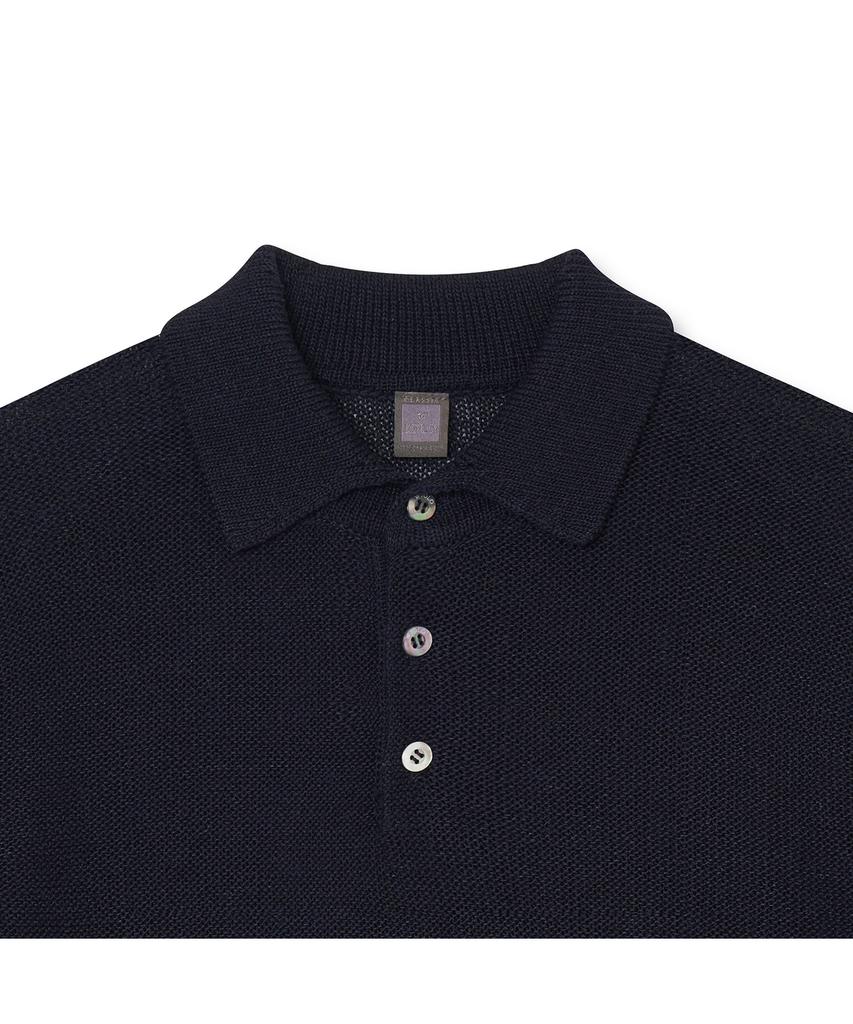 IOLO Cool Linen Half Collar_Navy