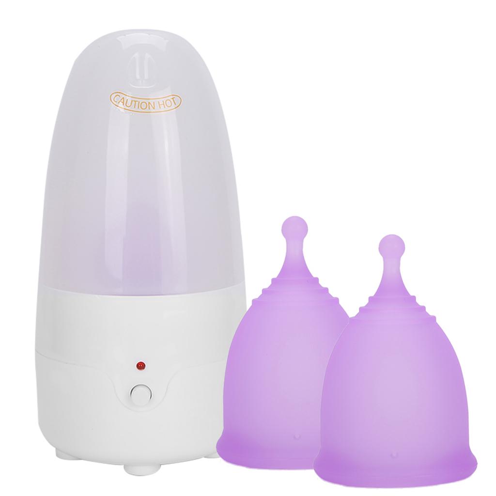 Reusable Female Menstrual Cup Lady Menstrual Cup Cleaner Machine Set (Cleaner Menstrual Cup Purple