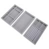 3pcs Professional Jewelry Tray Stackable Earring Necklace Ring Display Tray Organizer