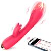 G Spot Couple Vibrator with Heating Function for Clitoris G-spot Stimulation APP Remote Control Vibrator Dildo with 10 Vibrating for Women Couple