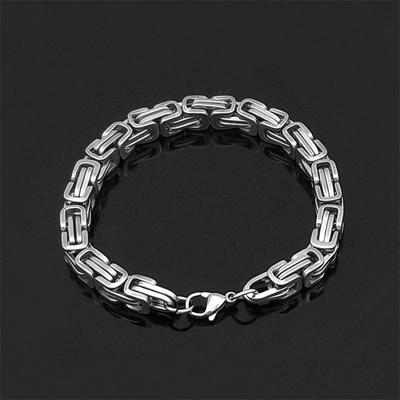 Pulsera cuadrada de moda, joyería de acero de titanio para hombre, regalos punk