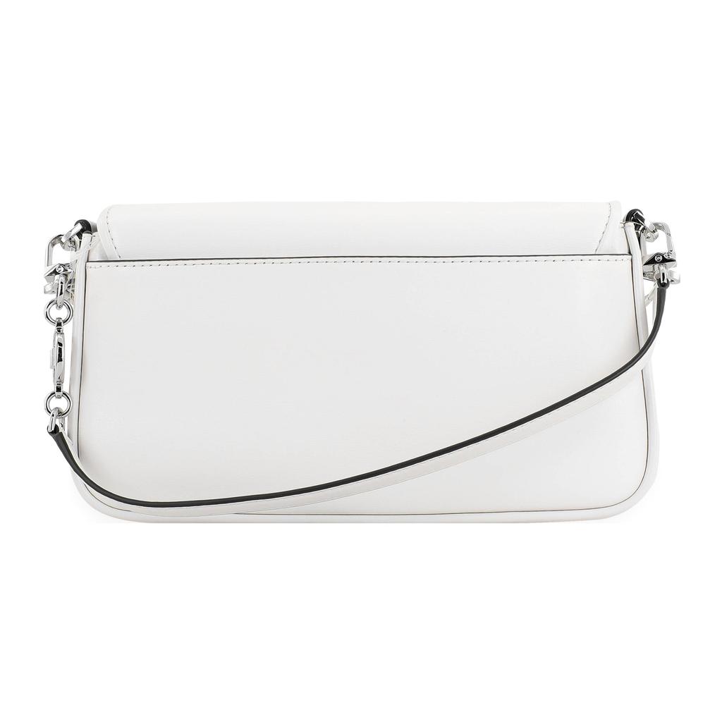 New MICHAEL KORS Bradshaw Cow Leather Baguette Shoulder Bag Women's Pure White 30S1S2BL1L-085