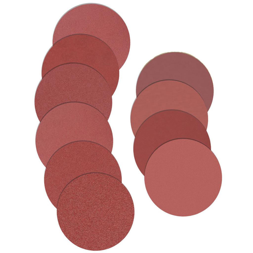 6 Inch Sanding Discs Red Sand Hook and Loop Sandpaper for Wood Metal Polishing Grinding 80 Grit 10 Pcs