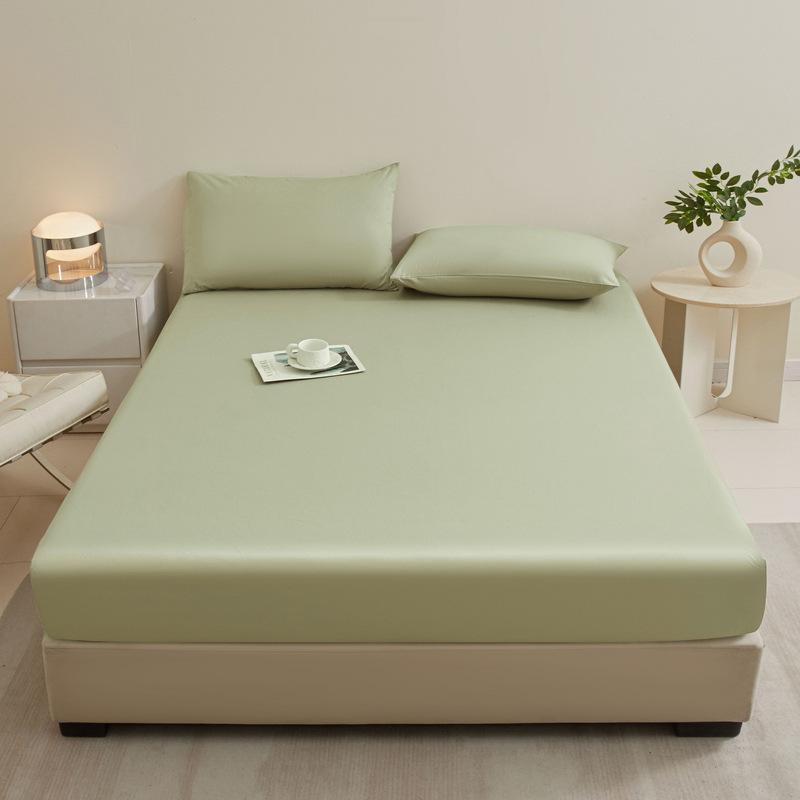 

New 40-count Class A Cotton Long-staple Cotton Fitted Sheets for Home Mattress All-inclusive Protective Cover Single and Double Fitted Sheets 90*200cm+20cm