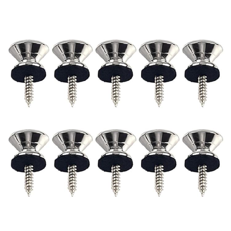 

10Pcs Guitar Strap Buttons End Pins Locks Electric Bass Guitar Straplocks Security Straplocks Easy installation срібний