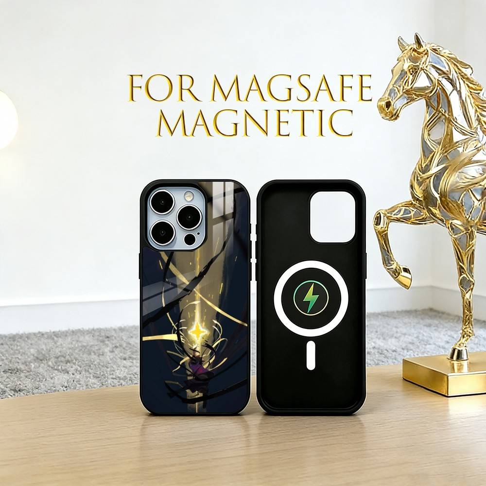 Dark Art Style Phone Case For iPhone17,16,15,14,13,12,11 Plus,Pro Magnetic with Magsafe Wireless Charging