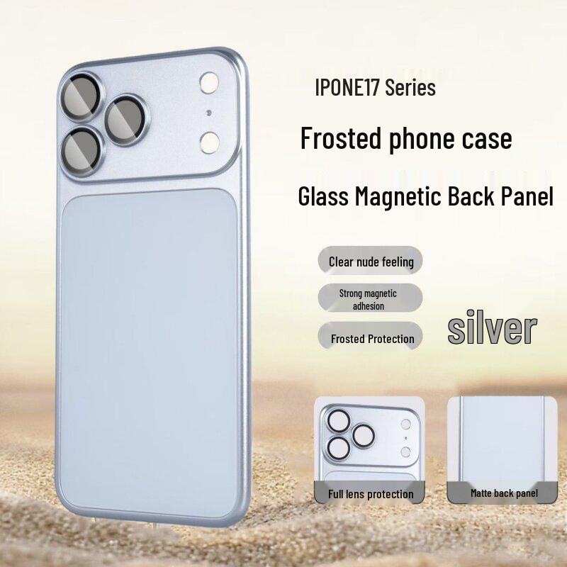 

Compatible iPhone 17 Pro Max Frosted Glass Magnetic Case with Bare Feel iPhone 15 with Packaging