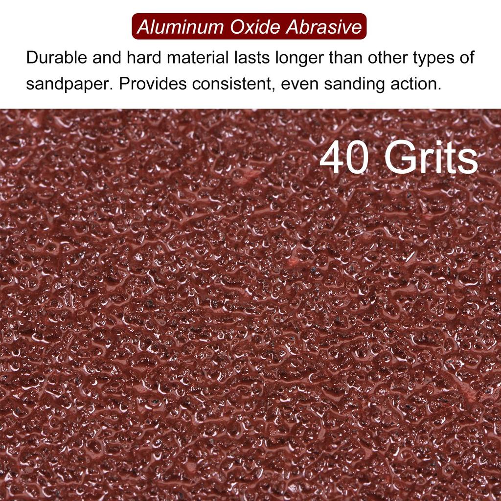 uxcell Triangular Hook and Ring Sandpaper Aluminum Oxide Sanding Pad Random Orbital Mouse Sander Paper Vibration Details Multi Tool Sheet 40 Grit Pack
