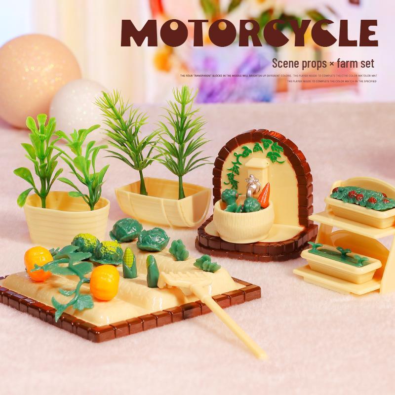 Miniature Dollhouse Furniture Toys: Living Room & Kitchen Tabletop Decor