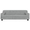 Kids Sofa Light Grey 90 X 53 X 30 Cm Velvet