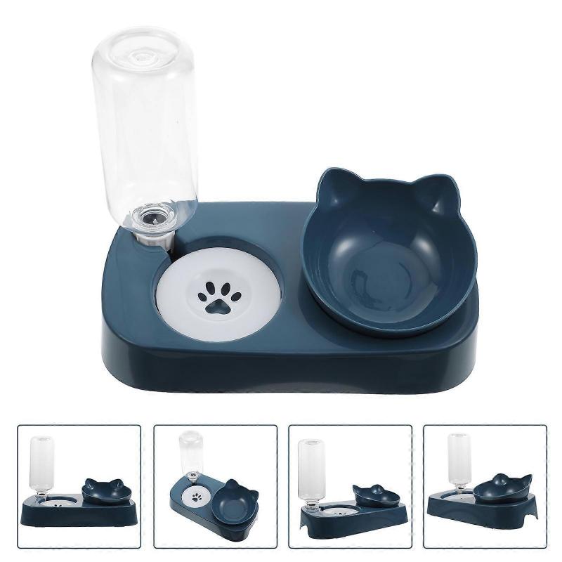 Automatic Water Dispensing Cat Dog Feeder Pet Feeding Bowl 27x15x24cm Blue Designed For Home Use 2 Sets