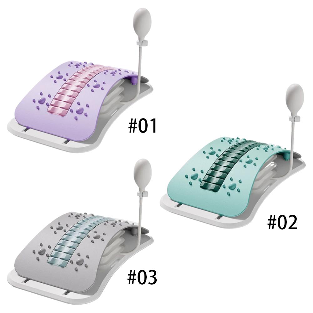 Adjustable Back Massager Lumbar Support Lumbar Support Board Inflatable Regulated Spine Decompressor for Lower Back Pain Relief