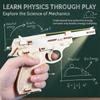 Copii Copii STEM DIY Pistol cu Bandă Elastică Model la Scară Producție Tehnică Invenție Kit Experiment Științific Puzzle Materiale Didactice Pentru Elevi