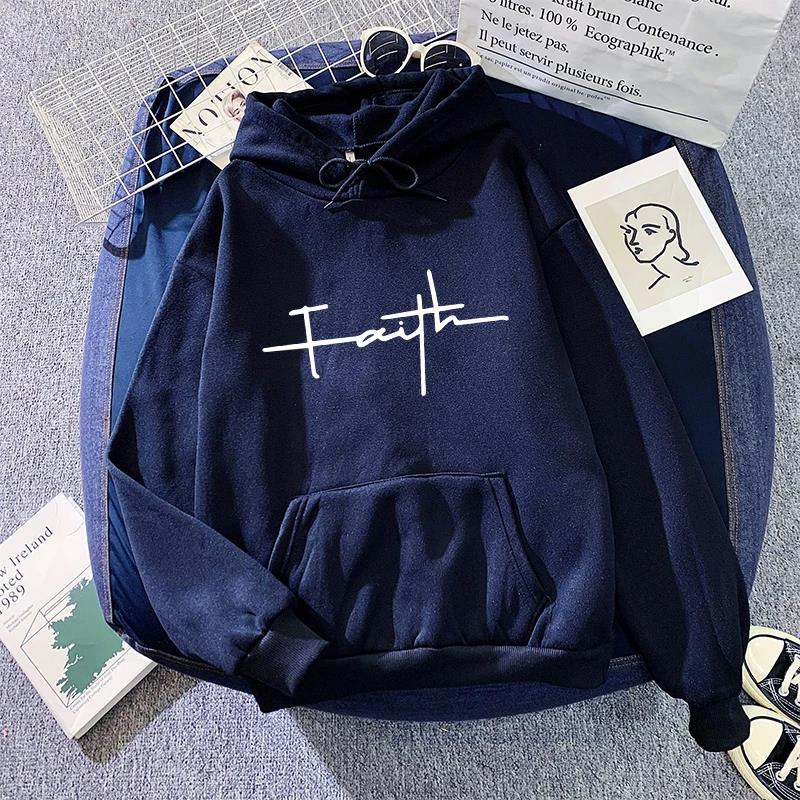 Men's religious printed hoodie high-quality long-sleeved hoodie with a hood family and outdoor casual sweatshirt