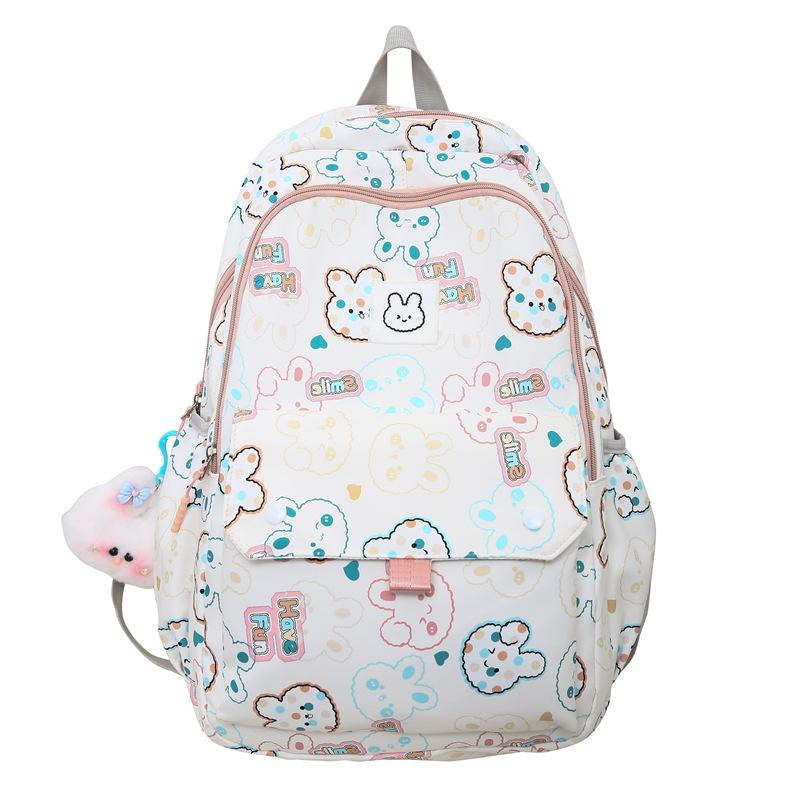 Schoolbag New Printed Cute Girl Backpack Fashion Elementary School Student Casual Backpack Junior High School College Student Commuter Backpack
