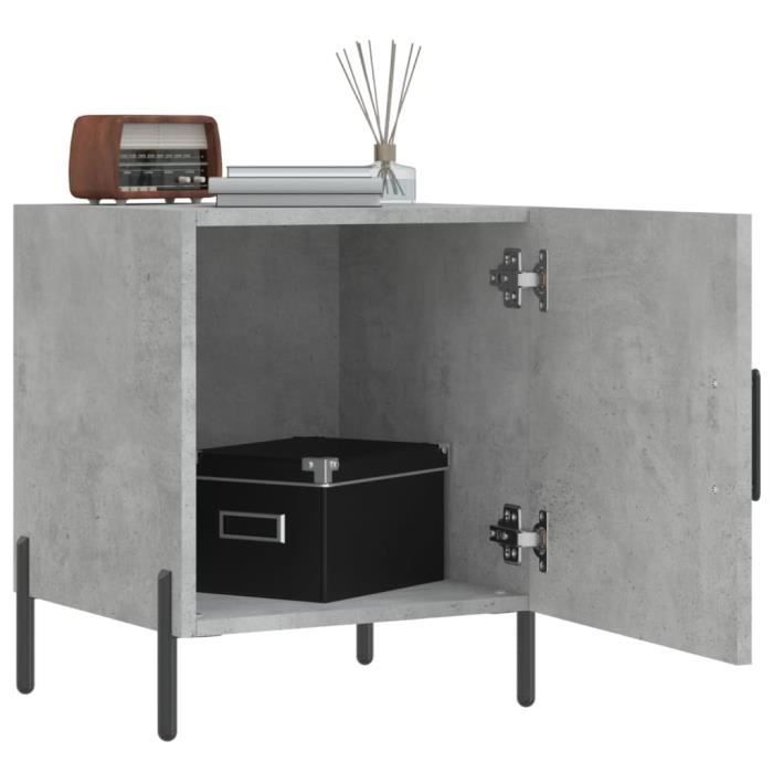 VidaXL Bedside Table Concrete Grey 40x40x50 Cm Engineered Wood 827588