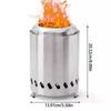 Long Lasting Tabletop Fire Stove Stainless Steel Fire Pit for Enhancing Outdoor Camping and Picnics Experience Smokeless