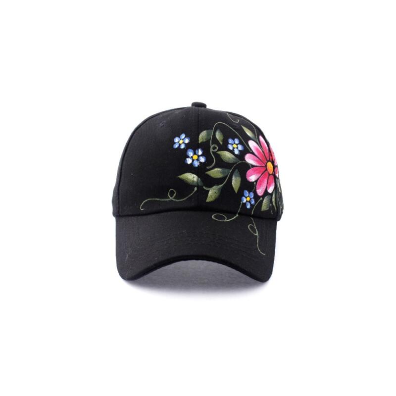 Women s Flower Baseball Cap UV Protection Women s Ball Cap white