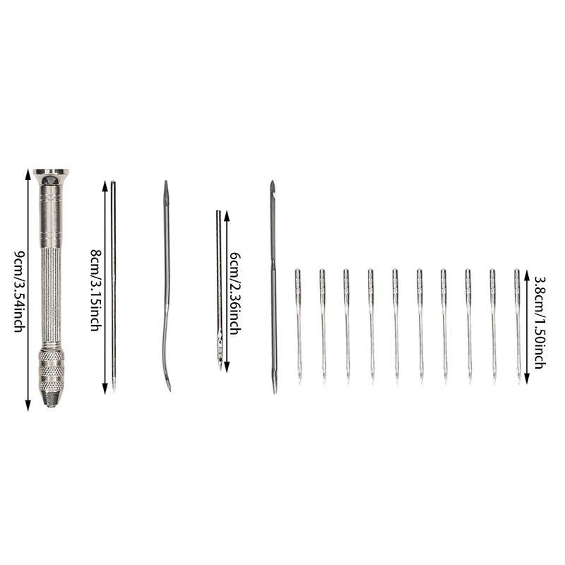 Leder-Nähahle-Set, austauschbares multifunktionales Schuhreparatur-Werkzeug-Set, Stanznadeln, DIY-Nähen, Lederhandwerk