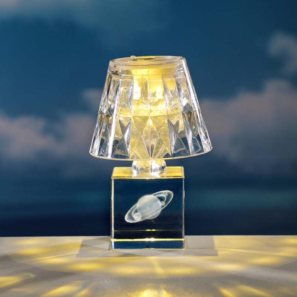 LED Modern Crystal Table Lamp Acrylic Bedside Night Light Creative Crystal Desk Lamp Home