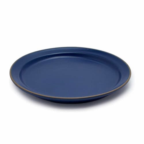 TAMAKI Plate M, Edge Line, Blue, Diameter 20cm x Height 2.2cm, Microwave and Dishwasher Safe, T-889138