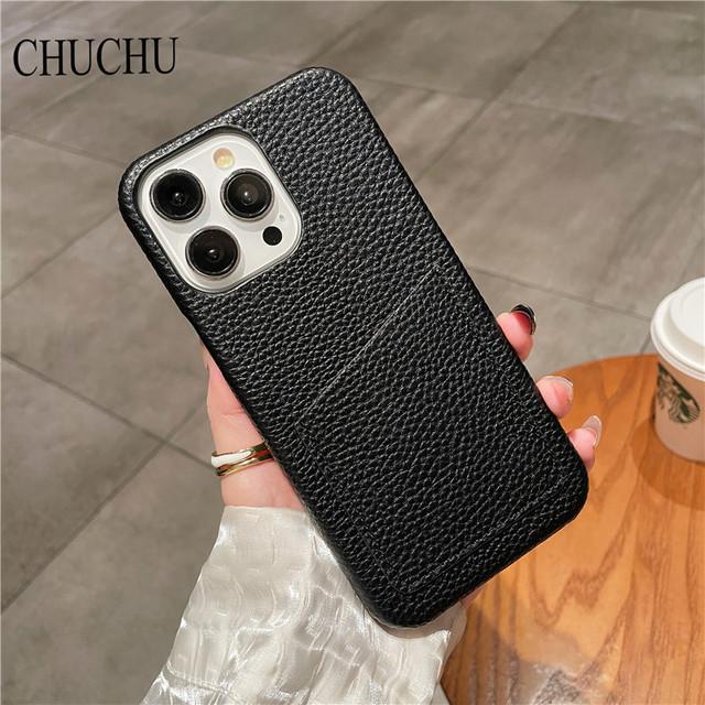 Luxury Brand Skin Card Package Lichee Pattern Pu Leather Phone Case For Iphone 14 13 7 8 Plus X 12 Xr Max 11 Pro Se Mini Cover