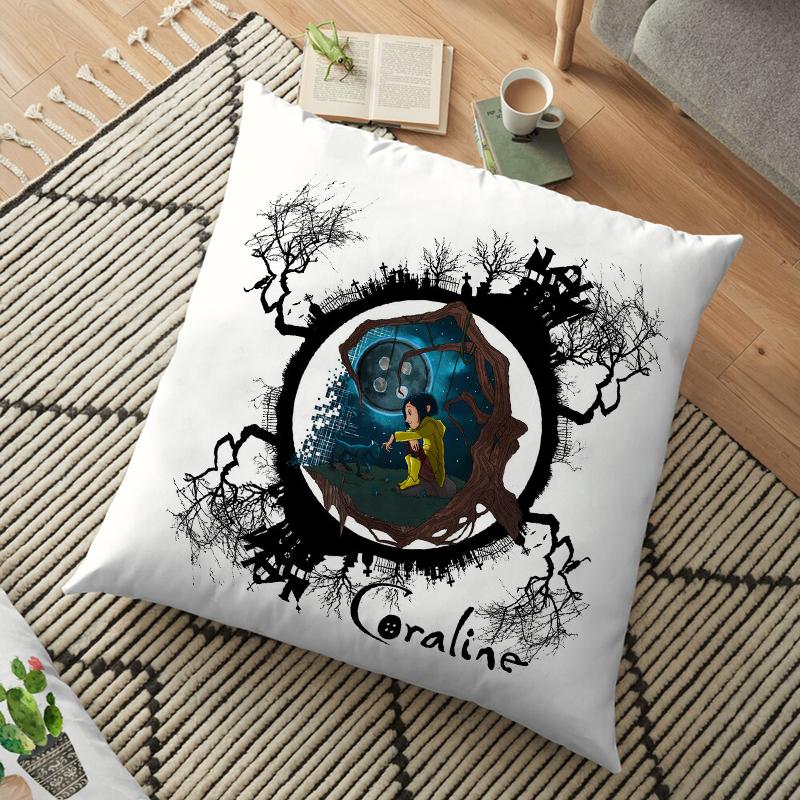 Coraline Cushion Cover Polyester Decorative Pillowcase Throw Pillow Case Home Cushion Cover