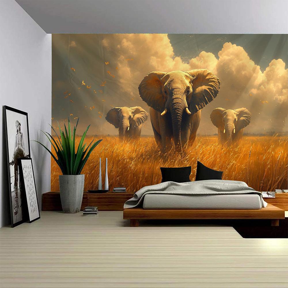 Elephant Mandala Tapestry Wall Hanging Abstract Psychedelic Witchcraft Bohemian Hippie Tapiz Living Room Home Decoration