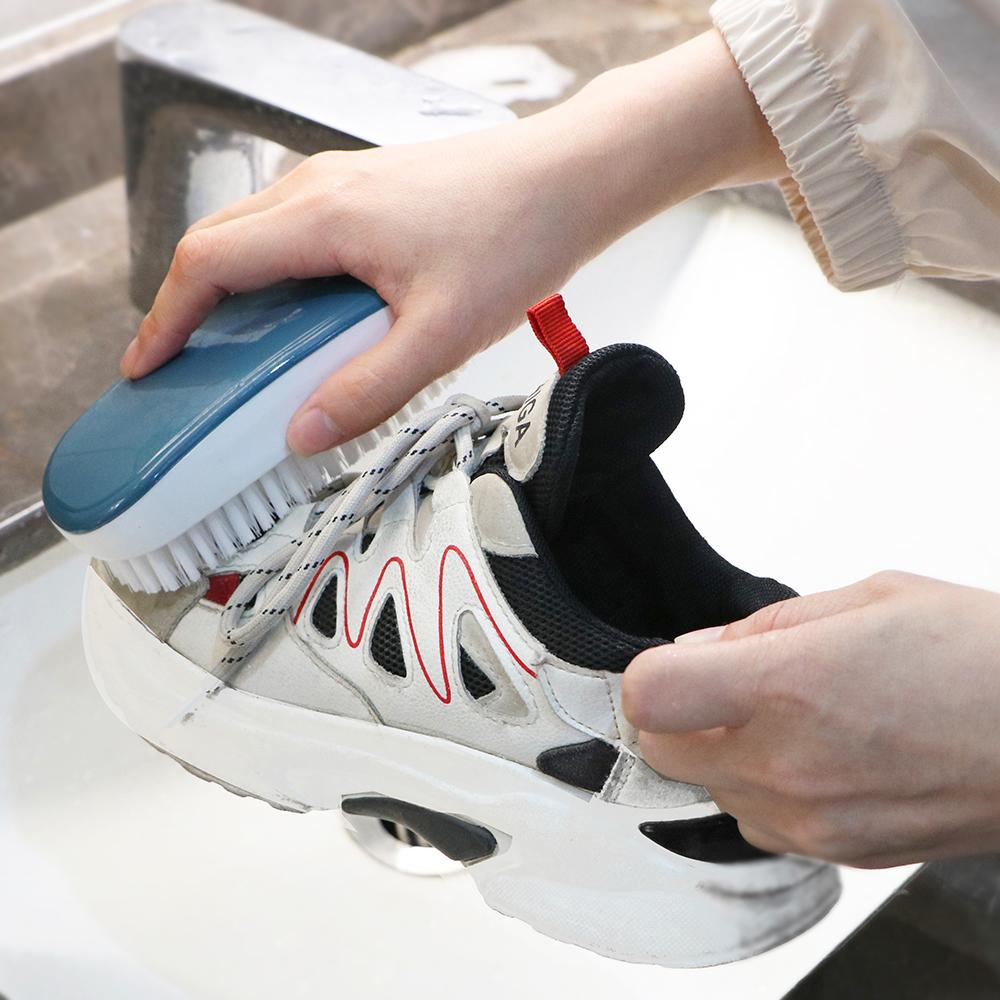 Household Hands Laundry Brush Washing Clothes Shoe Sock Cleaning Brush for Kitchen Bathroom Plastic Hard Bristle Multifunctional Portable Brush