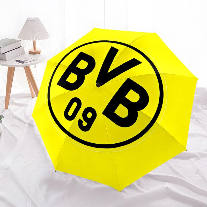 BVB, Dortmund Automatic Opening and Closing, 8 Rib Structure Portable Umbrella, Suitable for Men and Women In All Seasons  Perfect Gift for