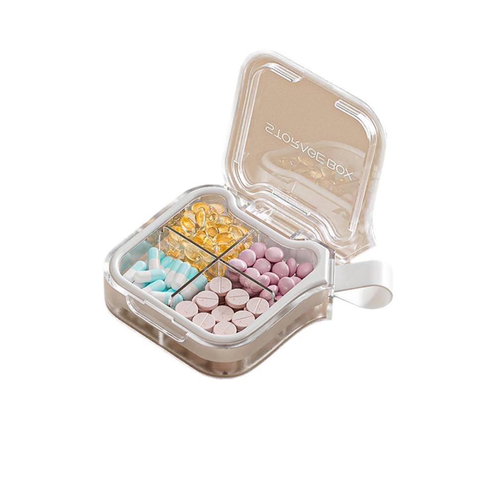 4/7 Grids Portable Pill Box Damp-Proof Food-Grade Sealed Pill Dispenser Large Capacity with Handle Travel Medicine Case