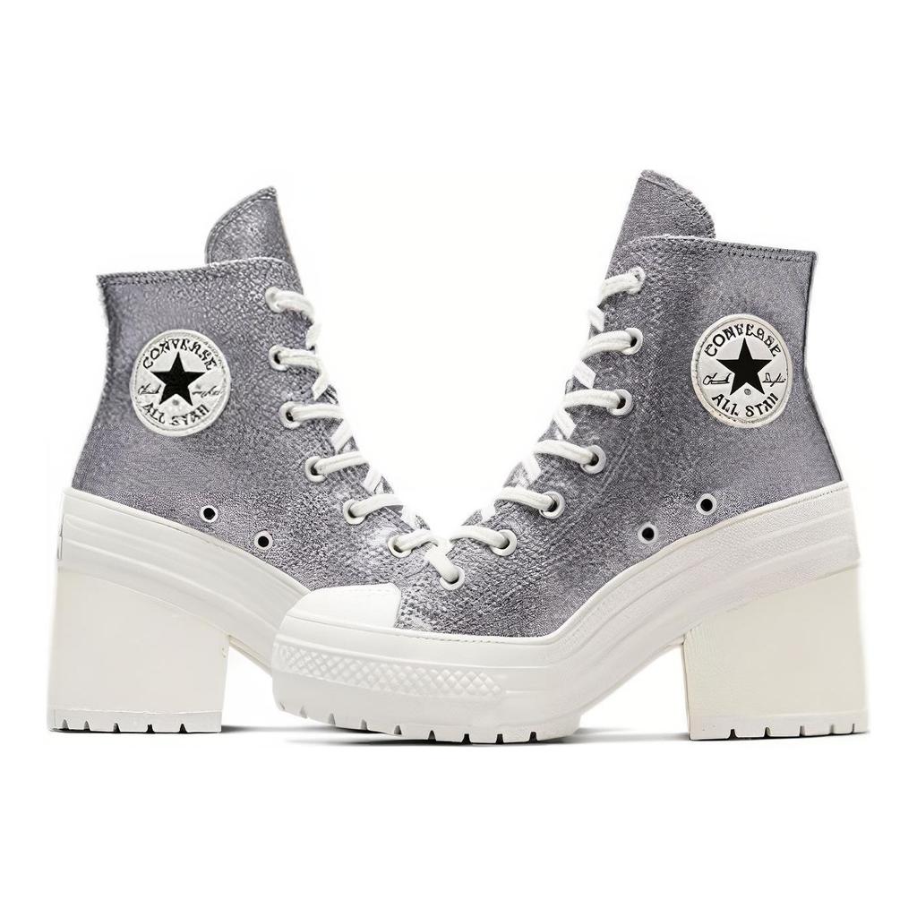 Converse Chuck 70 De Luxe Sequined High-Top Canvas Sneakers Women Sneakers Gray A08177C