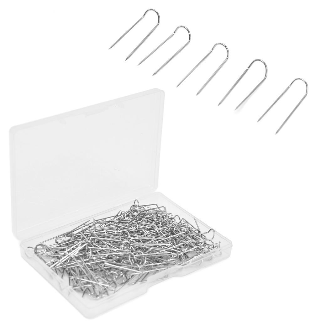 200Pcs Fork Pins U Shaped Stainless Steel Sturdy Durable Wide Application Sewing U Pins23mm