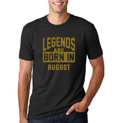 Legends Are Born In August Men Birthday T  Shirt Graphic Anniversary Gift T